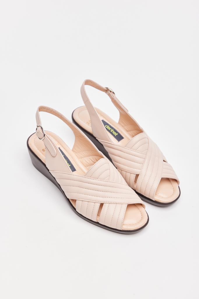 Genuine Leather Wedge Sole Women's Sandals