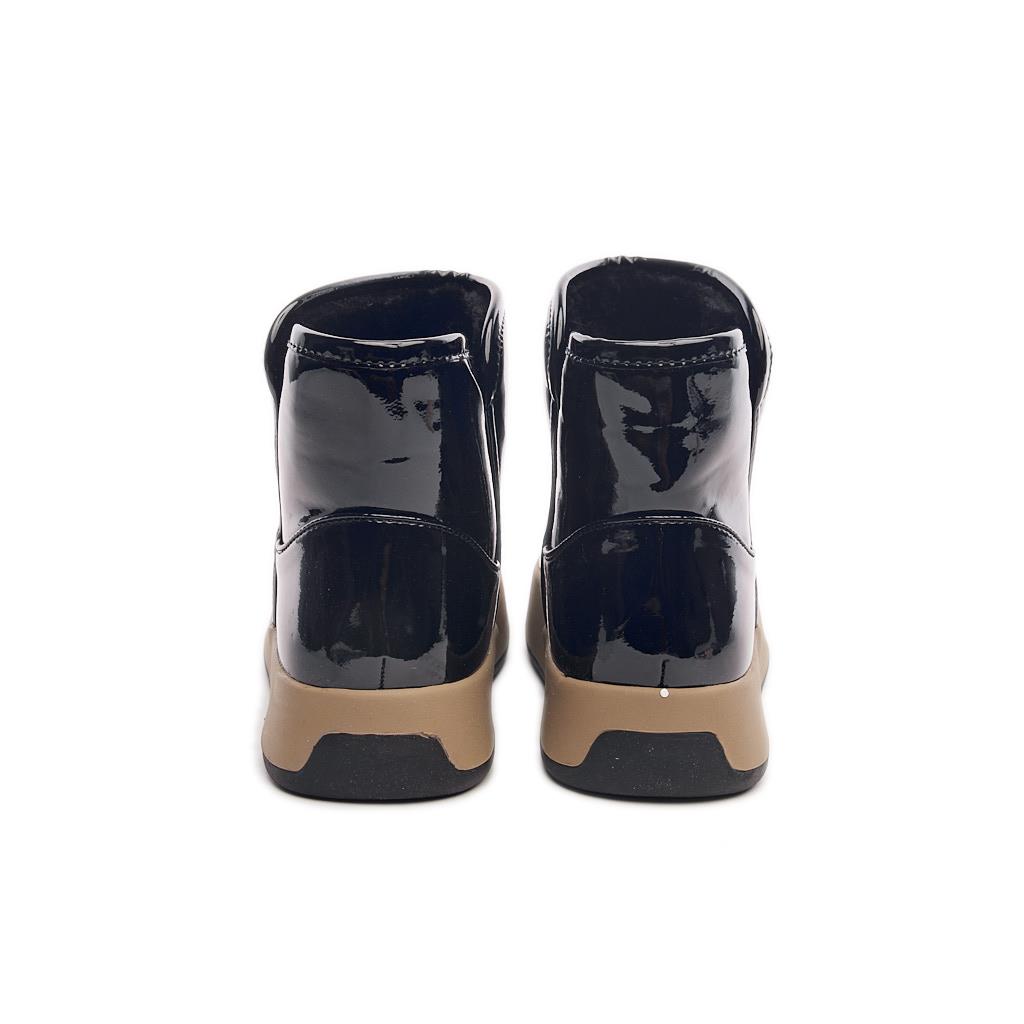 Velcro Patent Leather Women's Boots