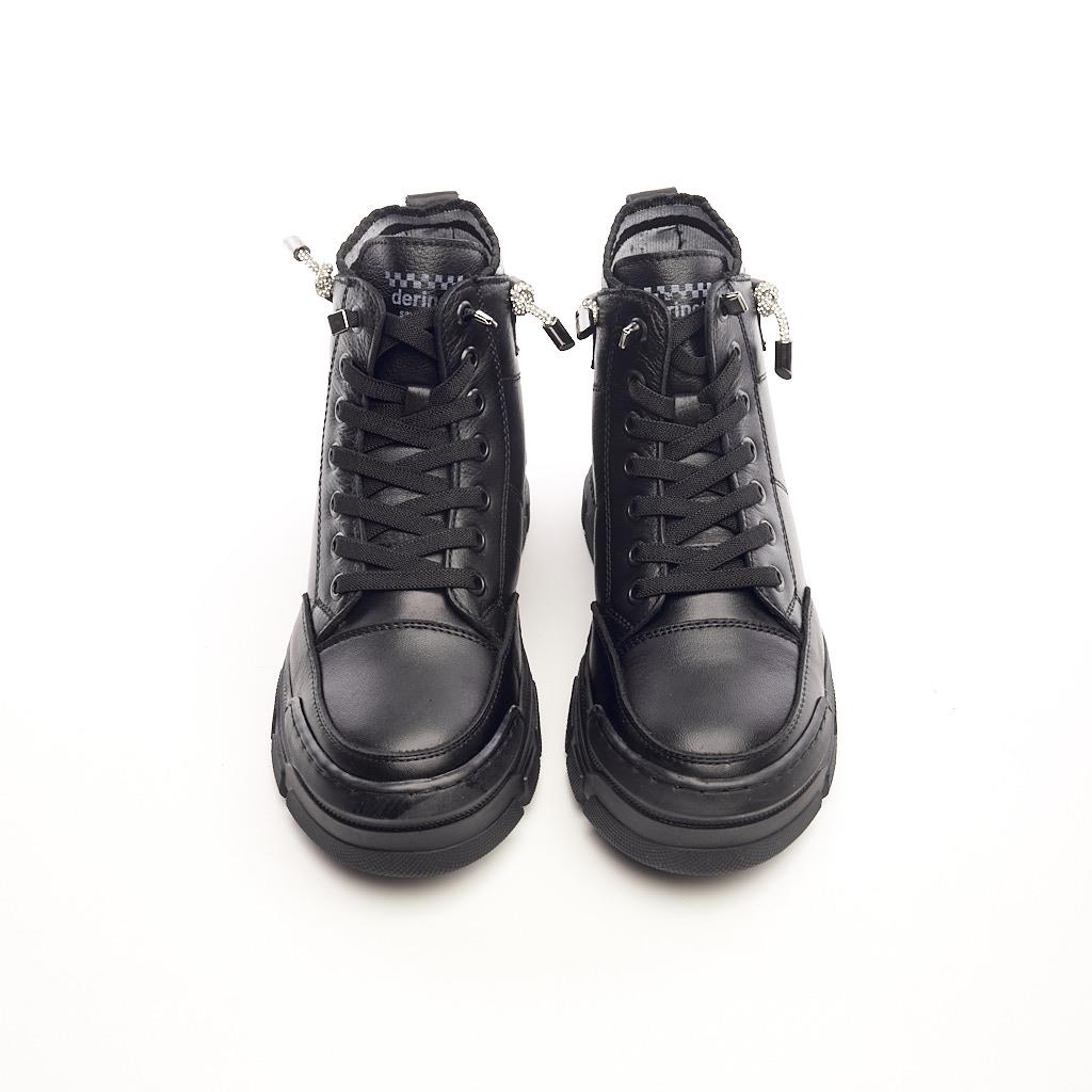 Genuine Leather Rubber Laced Women's Boots