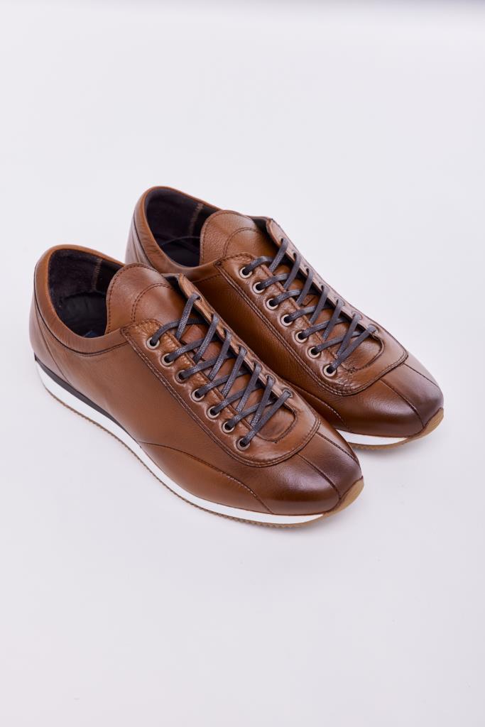 Genuine Leather Lace-Up Men's Casual Shoes 