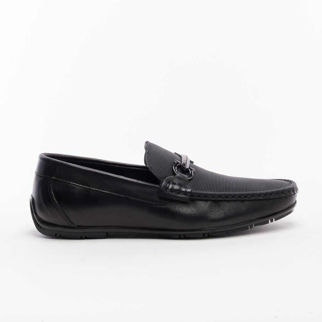 Genuine Leather Buckled Men's Loafer Shoes 