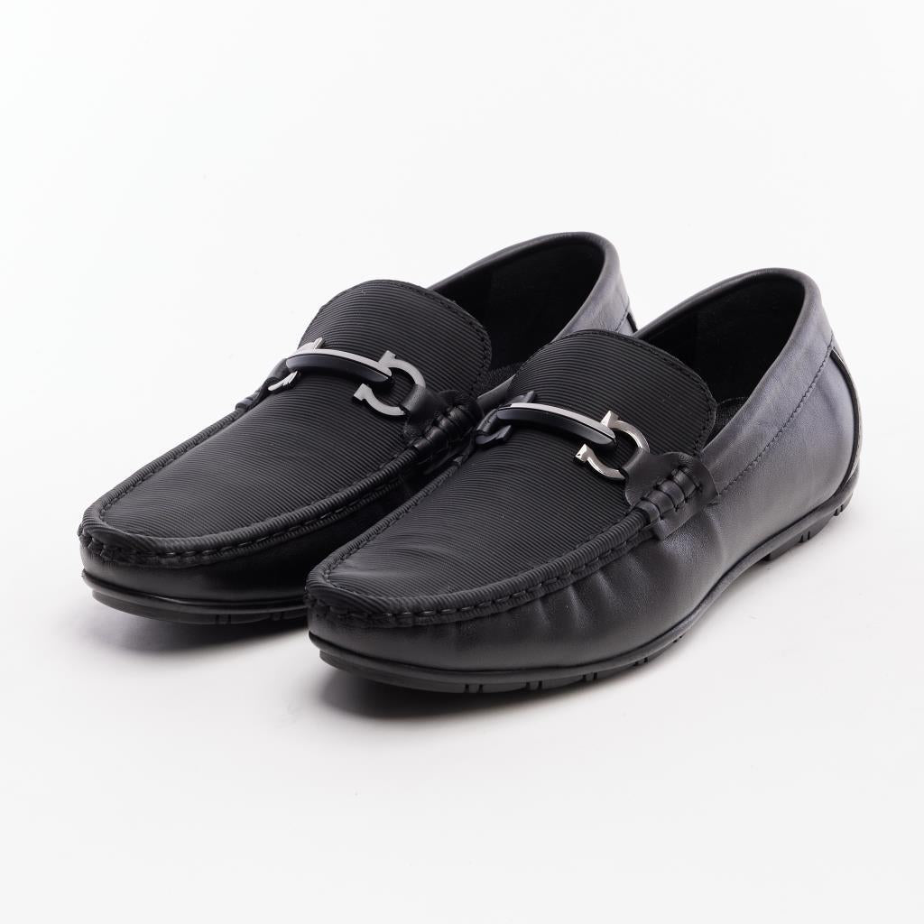 Genuine Leather Buckled Men's Loafer Shoes 