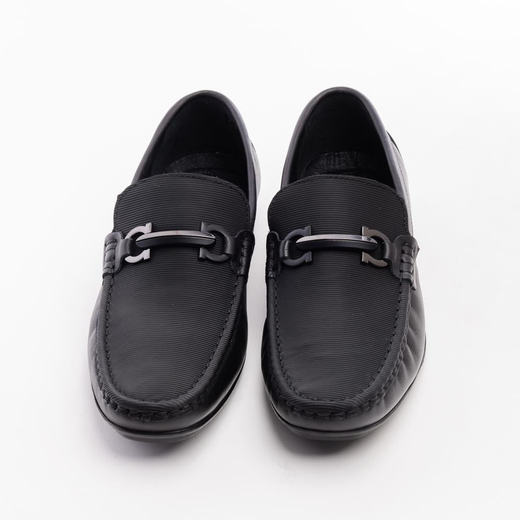 Genuine Leather Buckled Men's Loafer Shoes 