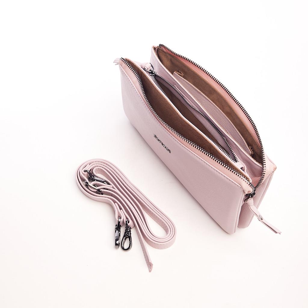 Genuine Leather Zippered Shoulder Bag for Women