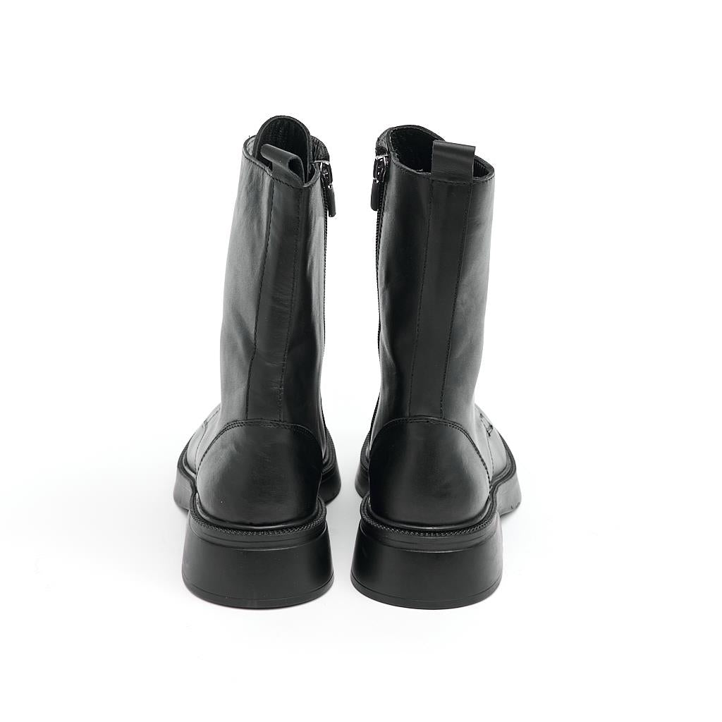 Genuine Leather Zippered Women's Long Boots