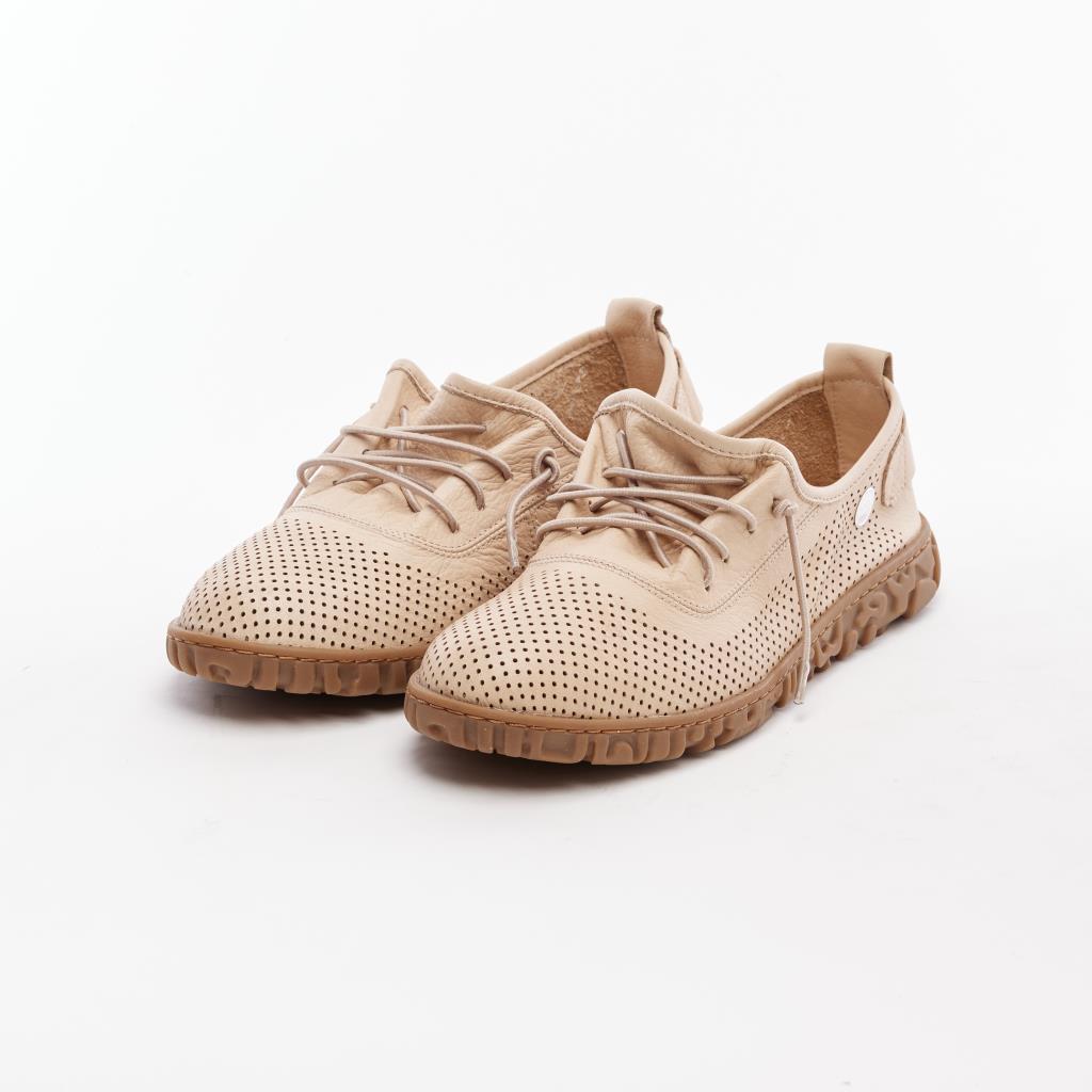 Genuine Soft Leather Lace-Up Women's Casual Shoes 