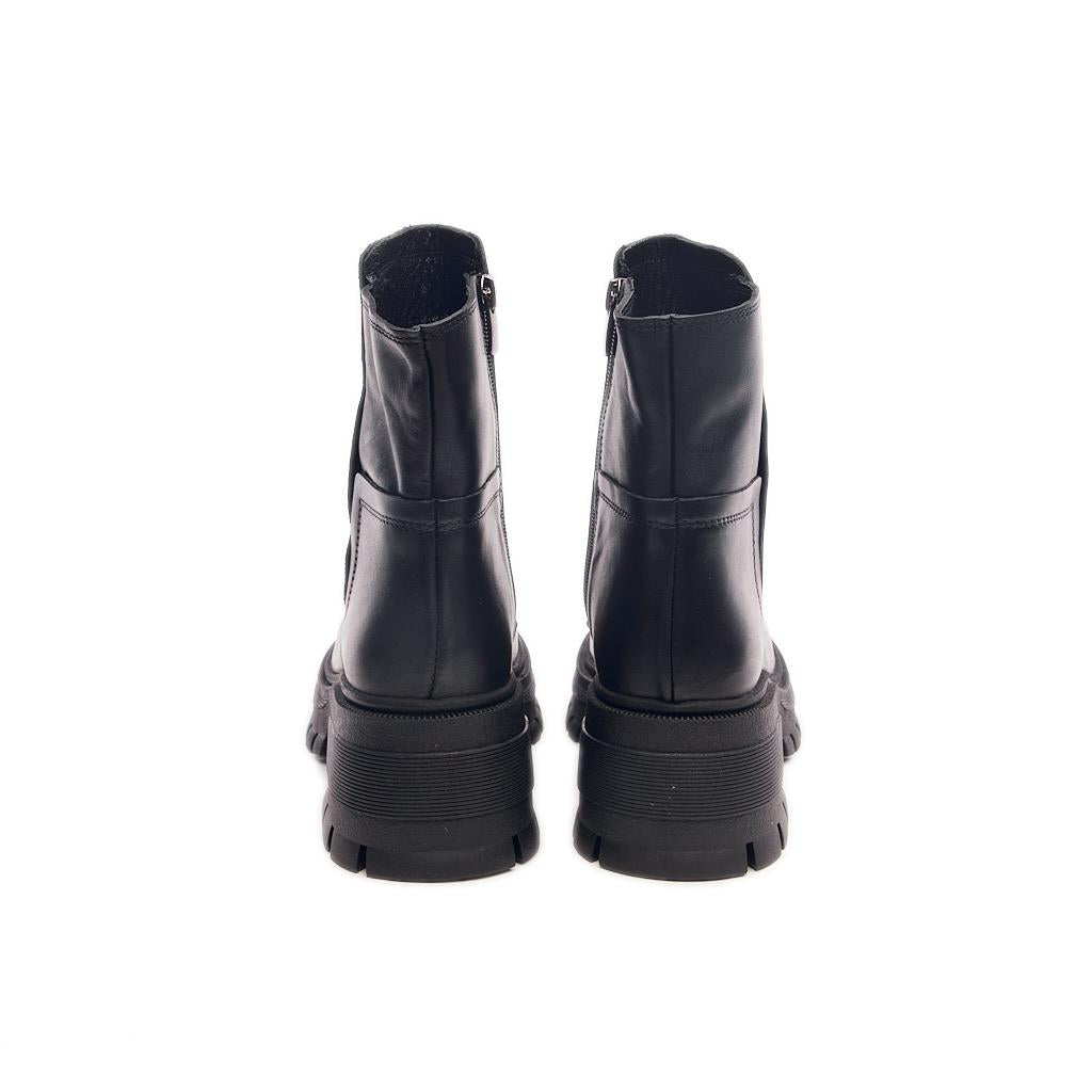 Genuine Leather Zippered Women's Boots