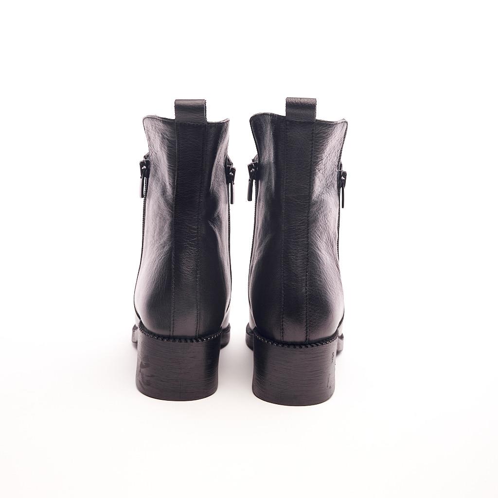 Genuine Leather Zippered Women's Boots