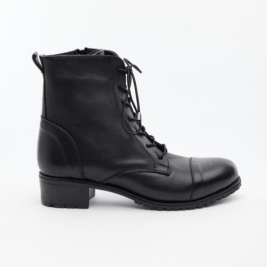 Genuine Leather Rubber Laced Women's Boots 