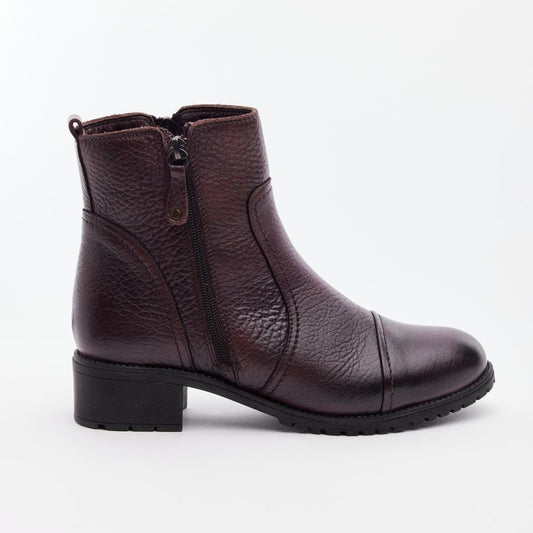 Genuine Leather Low Heel Women's Boots