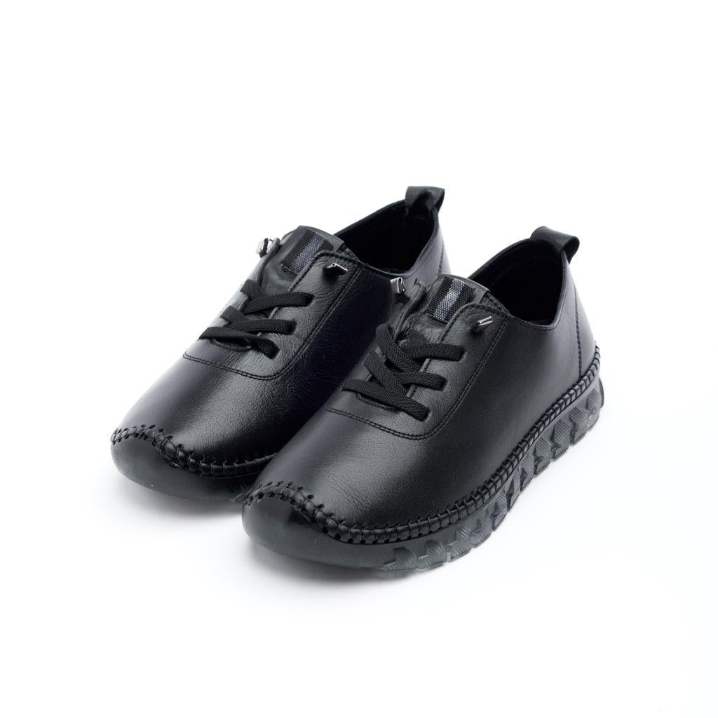 Casual Genuine Leather Rubber Lace Women's Shoes