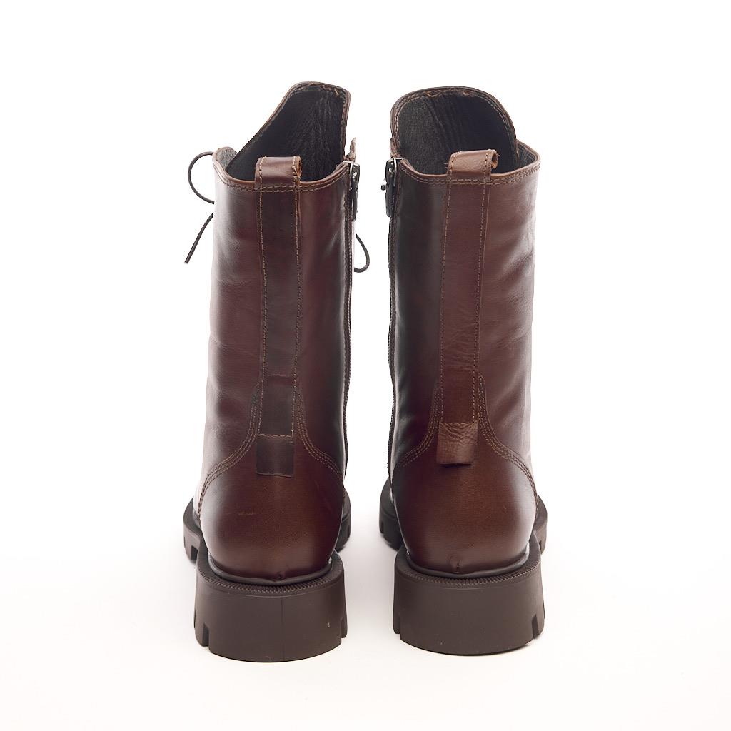 Genuine Leather Zippered Women's Boots