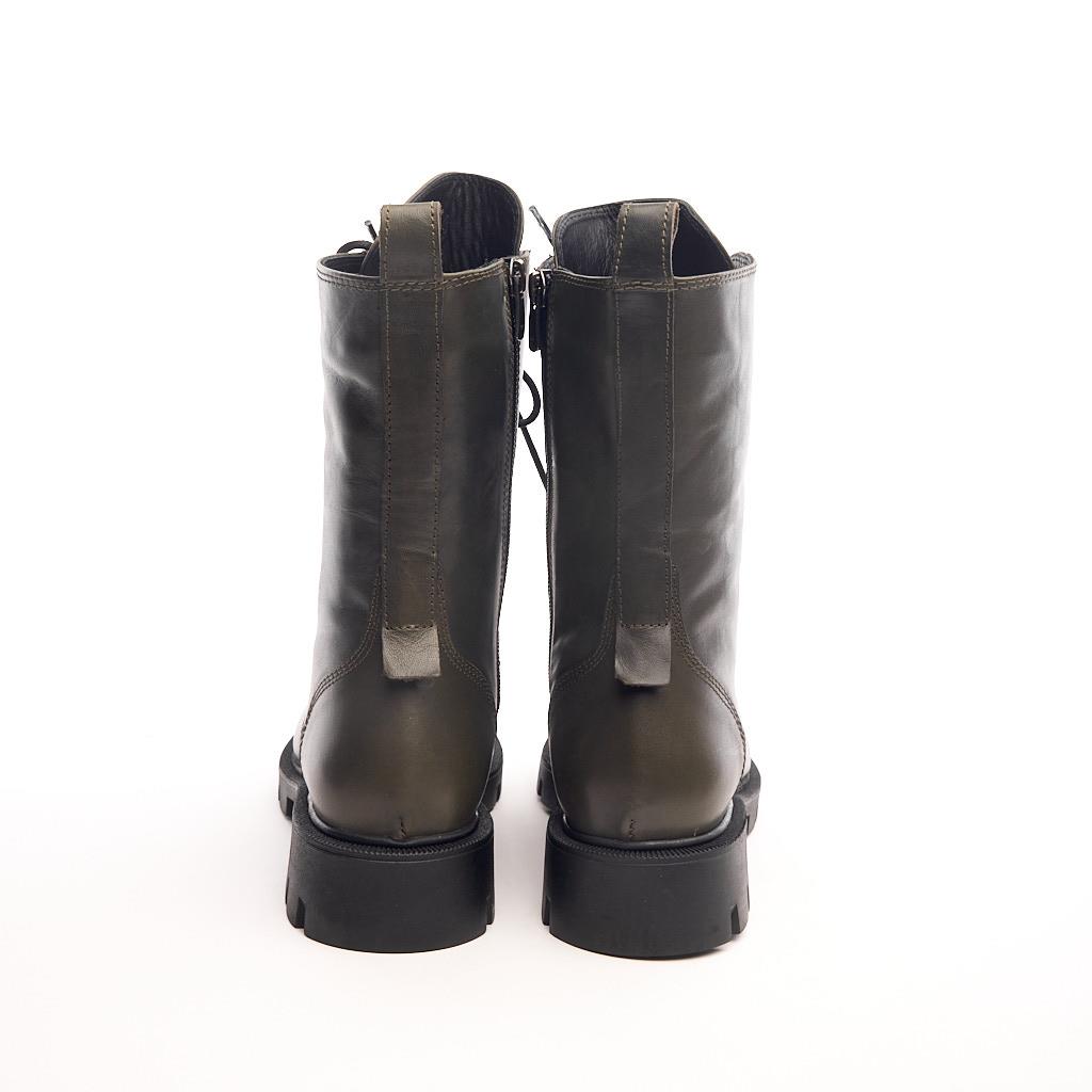 Genuine Leather Zippered Women's Boots