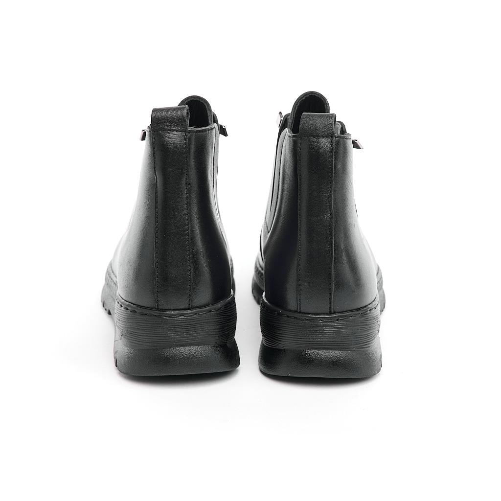 Genuine Leather Rubber Laced Women's Boots