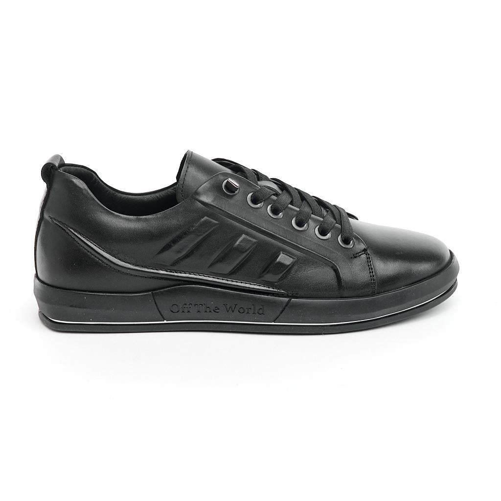 Genuine Leather Rubber Laced Men's Sneakers