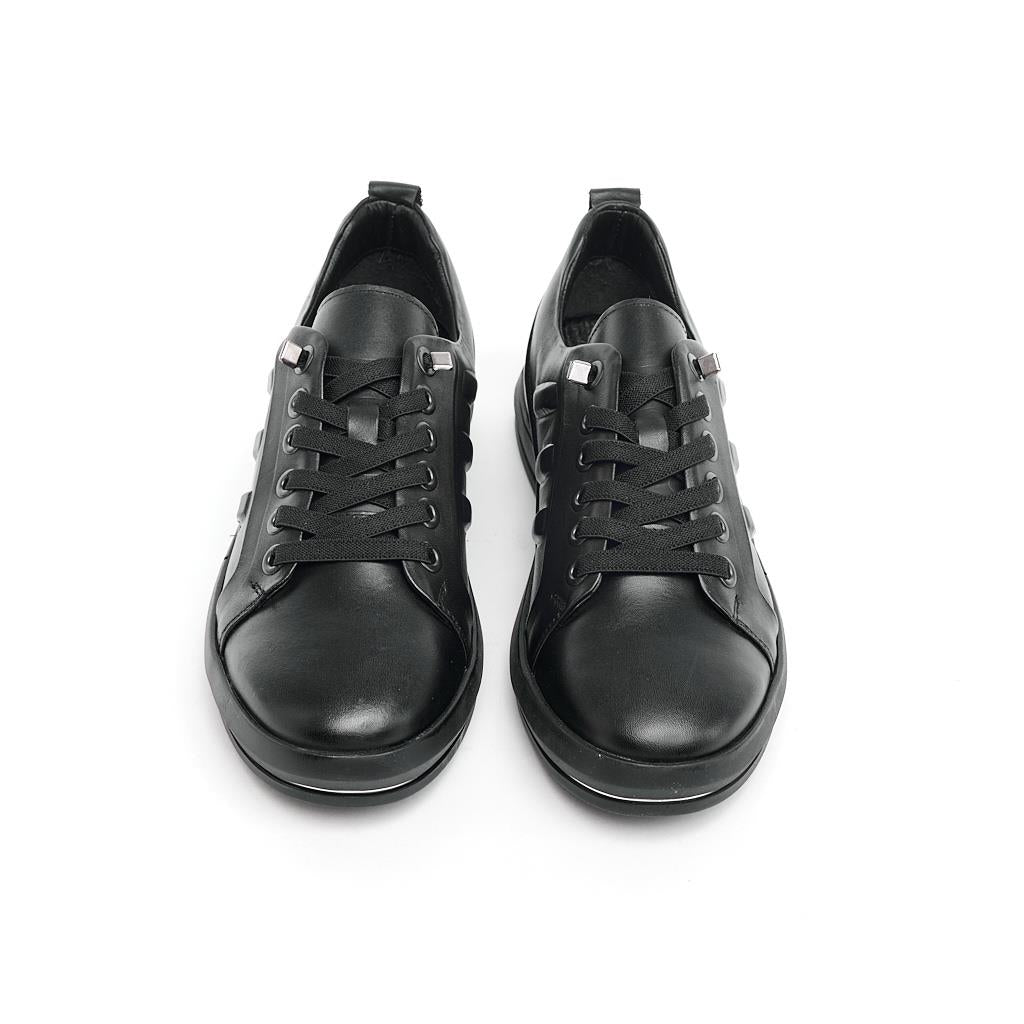 Genuine Leather Rubber Laced Men's Sneakers