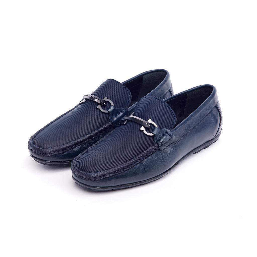 Genuine Leather Buckled Men's Loafer Shoes 