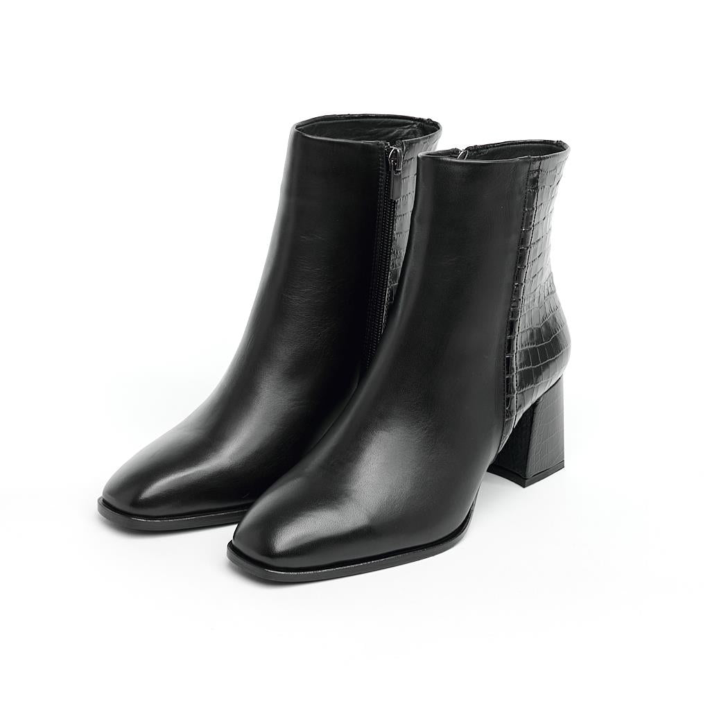 Classic Genuine Leather High Heel Women's Boots